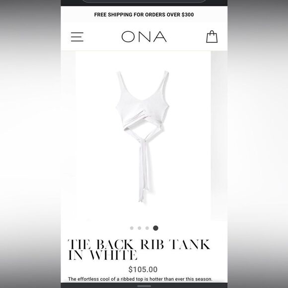 ONA by Yoon Chung the Back Rib Tank in White - Picture 13 of 13